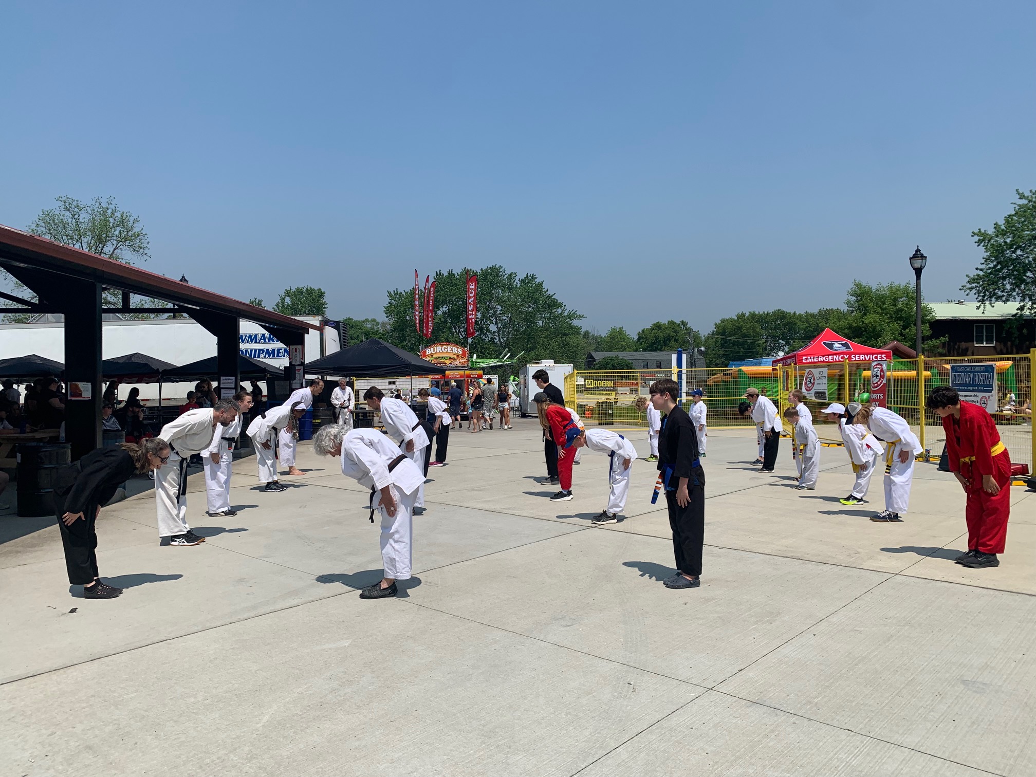 picture of students training